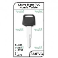 CHAVE MOTO PVC HONDA - 833PVC (5U)